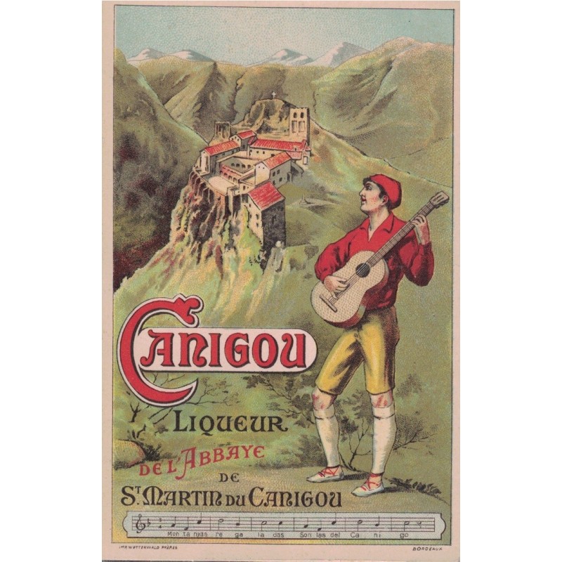 SAINT MARTIN DU CANIGOU - CANIGOU - LIQUEUR DE L'ABBAYE - CARTE POSTALE AVIS DE PASSAGE.