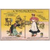 LOCMINE - L'ENCAUSTOL - CIRE LIQUIDE - PUB TAMPON  J.RICHARD RUE DU FIL A LOCMINE - MORBIHAN - CARTE NON CIRCULEE