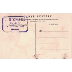 LOCMINE - L'ENCAUSTOL - CIRE LIQUIDE - PUB TAMPON  J.RICHARD RUE DU FIL A LOCMINE - MORBIHAN - CARTE NON CIRCULEE