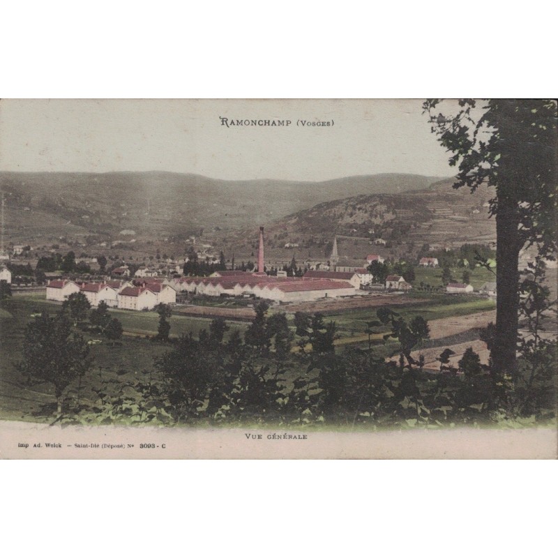 RAMONCHAMP - VUE GENERALE - CARTE DATEE DE 1906.