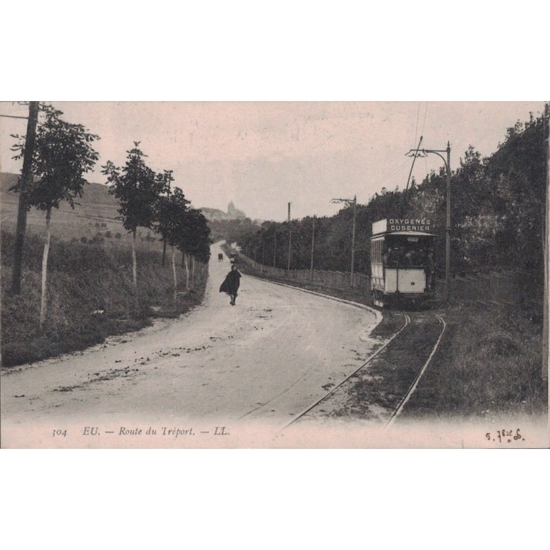 EU - ROUTE DU TREPORT - CARTE DATEE DE1906.