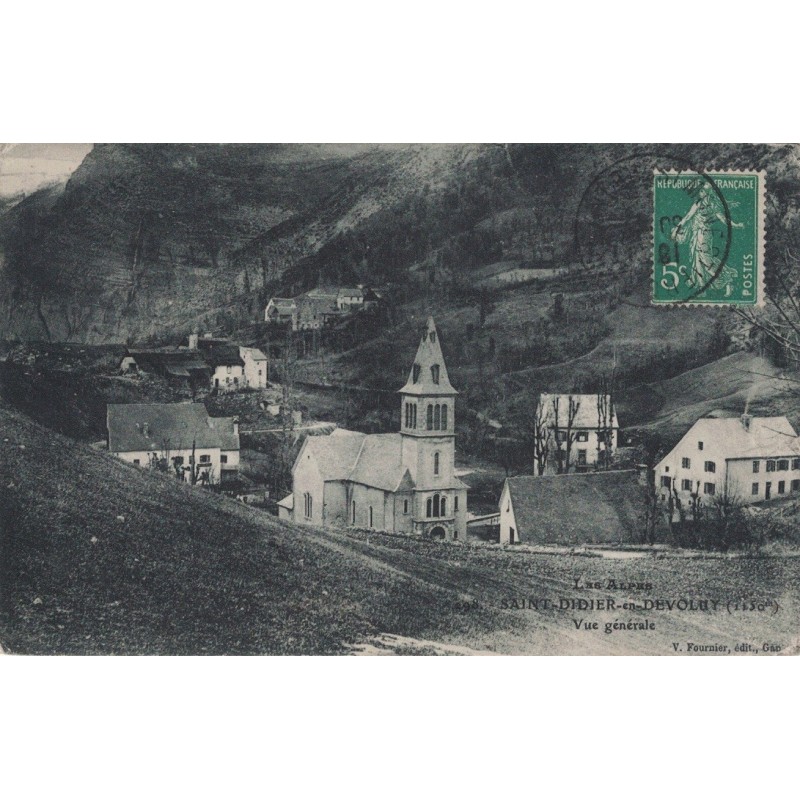 SAINT DIDIER EN DEVOLUY - VUE GENERALE - CARTE AVEC TEXTE.