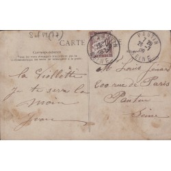 CLAYE - PANORAMA DU CANAL - CARTE DATEE DE 1909 - TAXEE.