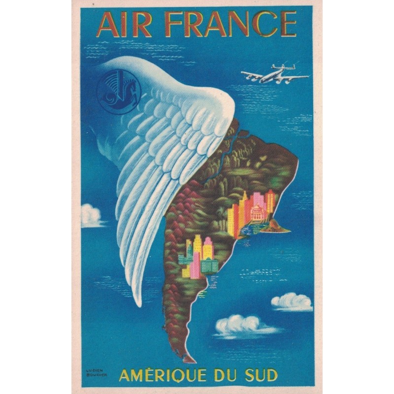 copy of AIR FRANCE - CARTE POSTALE OFFICIELLE PUB - INDISPENSABLE POUR ILLUSTRER UNE COLLECTION AERIENNE 10