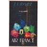 AIR FRANCE - CARTE POSTALE OFFICIELLE PUB EUROPE - INDISPENSABLE POUR ILLUSTRER UNE COLLECTION AERIENNE .