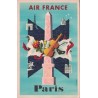 AIR FRANCE - CARTE POSTALE OFFICIELLE PUB PARIS - PARFAIT POUR ILLUSTRER UNE COLLECTION AERIENNE.