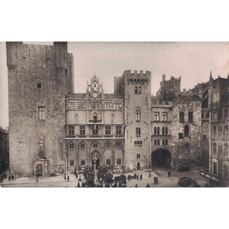 NARBONNE - L'HOTEL DE VILLE - CARTE PHOTO AVEC TEXTE.