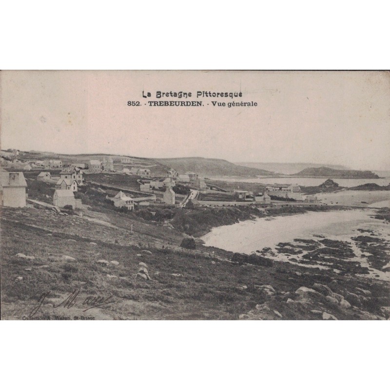 TREBEURDEN - VUE GENERALE - CARTE DATEE DE 1905.