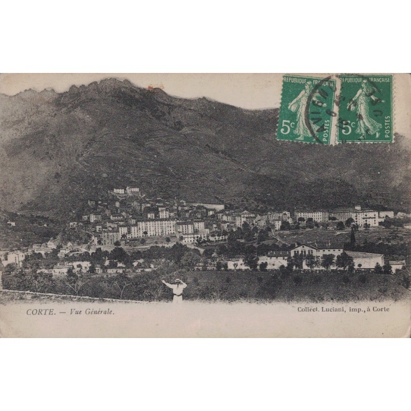 CORTE - VUE GENERALE - CARTE DATEE DE 1919.