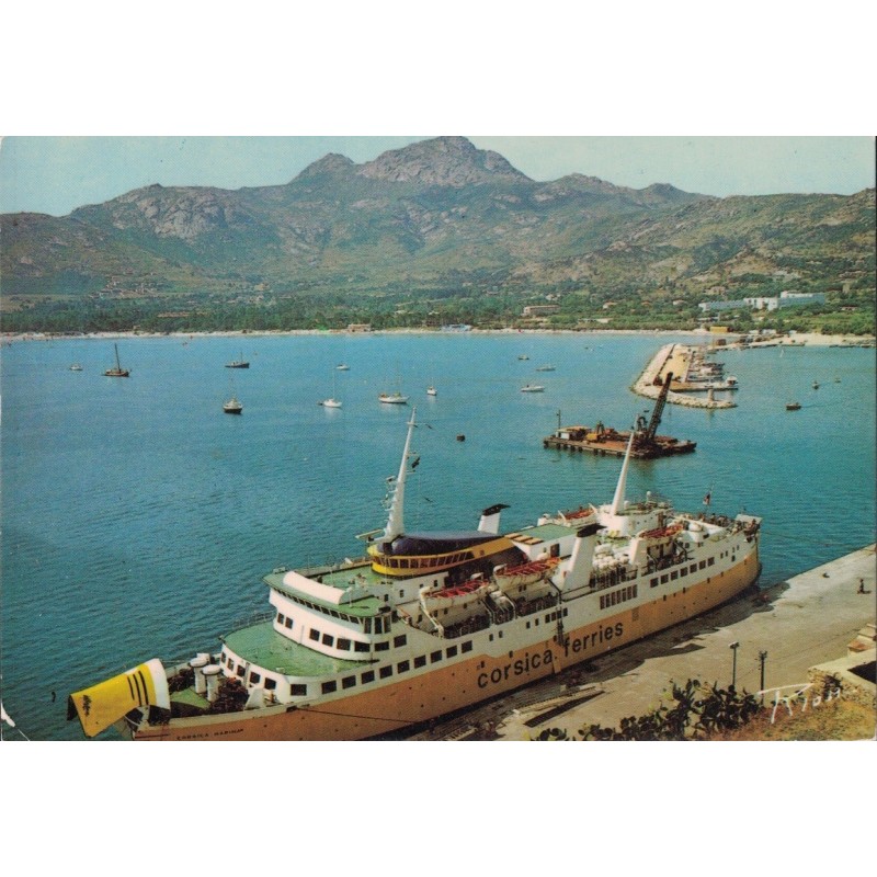 CALVI  - LE GOLFE - CORSICA FERRIES - CARTE DATEE DE 1980.