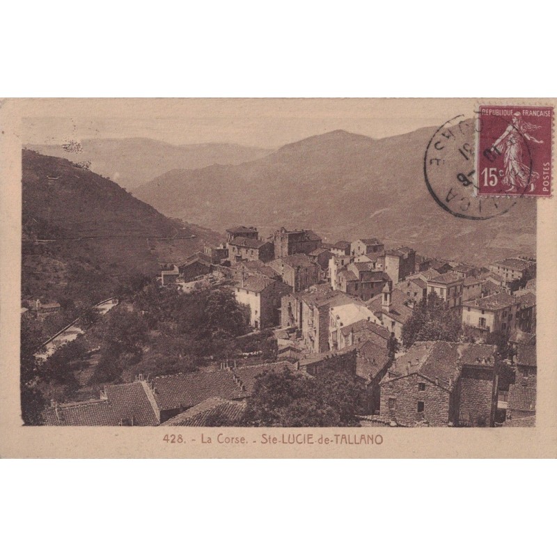 SAINTE LUCIE DE TALLANO - VUE GENERALE DU VILLAGE - CARTE DATEE DE 1931.