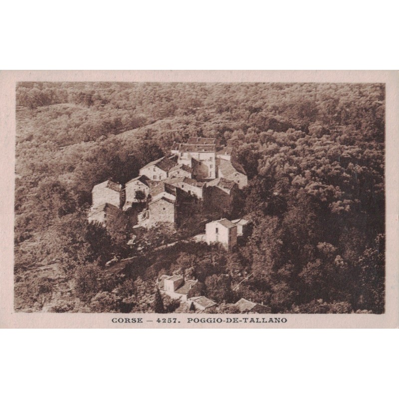 POGGIO DE TALLANO -  VUE GENERALE DU VILLAGE - VERSO BEAU CACHET DE POSTE - CARTE DATEE DE 1951.