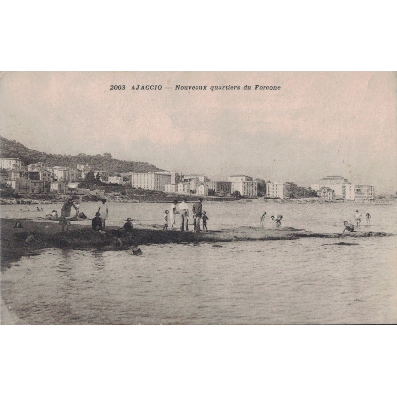 AJACCIO - NOUVEAUX QUARTIERS DU FORCONE -  CARTE AVEC TEXTE.