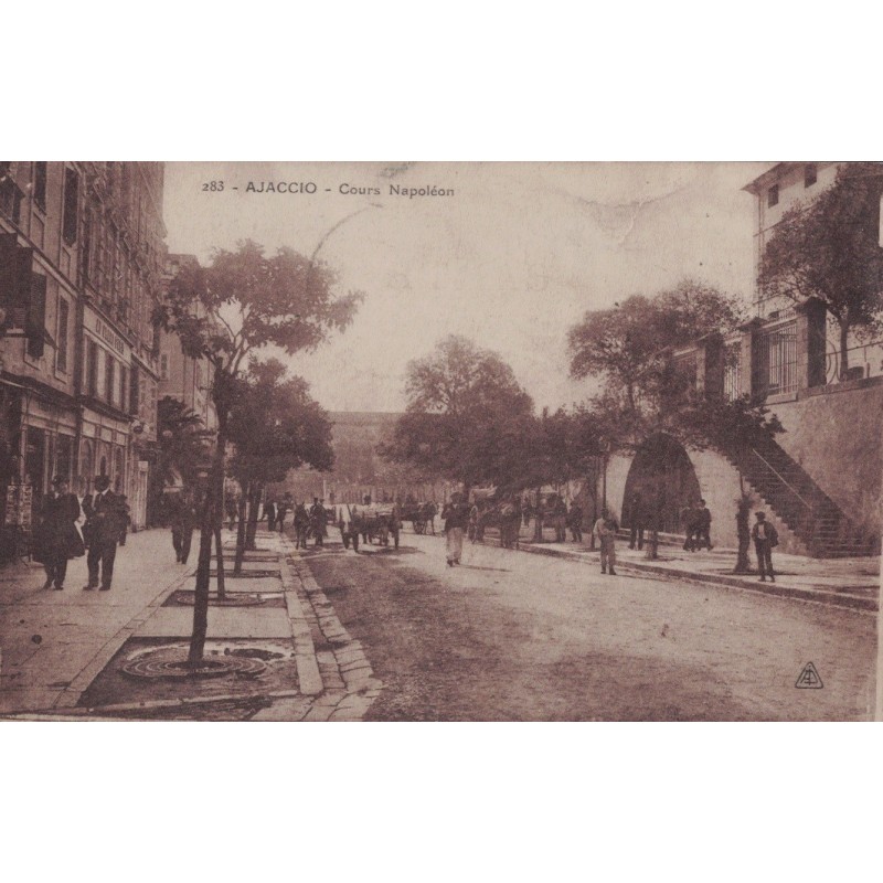 AJACCIO - COURS NAPOLEON -  CARTE DATEE DE 1920.