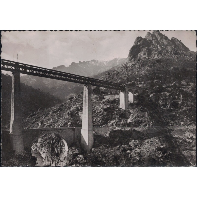 PONT DE VECCHIO  - VUE GENERALE - CACHET POSTE DE VENACO - CARTE DATEE DE 1952.