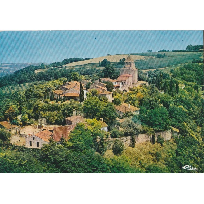 CLERMONT DESSOUS - VUE GENERALE AERIENNE - CARTE DATEE DE 1985.