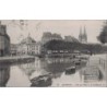 QUIMPER - VUE SUR L'ODET ET LA CATHEDRALE - CARTE DATEE DE 1914.