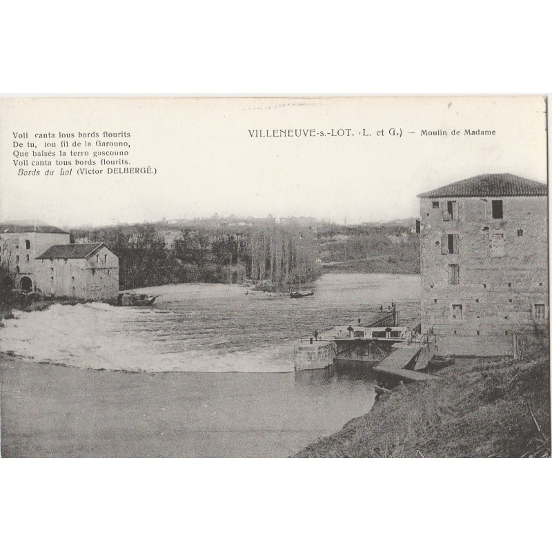 VILLENEUVE SUR LOT - MOULIN DE MADAME - CARTE NON CIRCULEE.