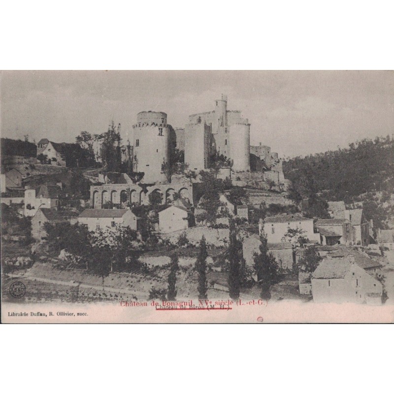 SAINT FRONT SUR LEMANCE - CHATEAU DE BONAGUIL - CARTE NON CIRCULEE.