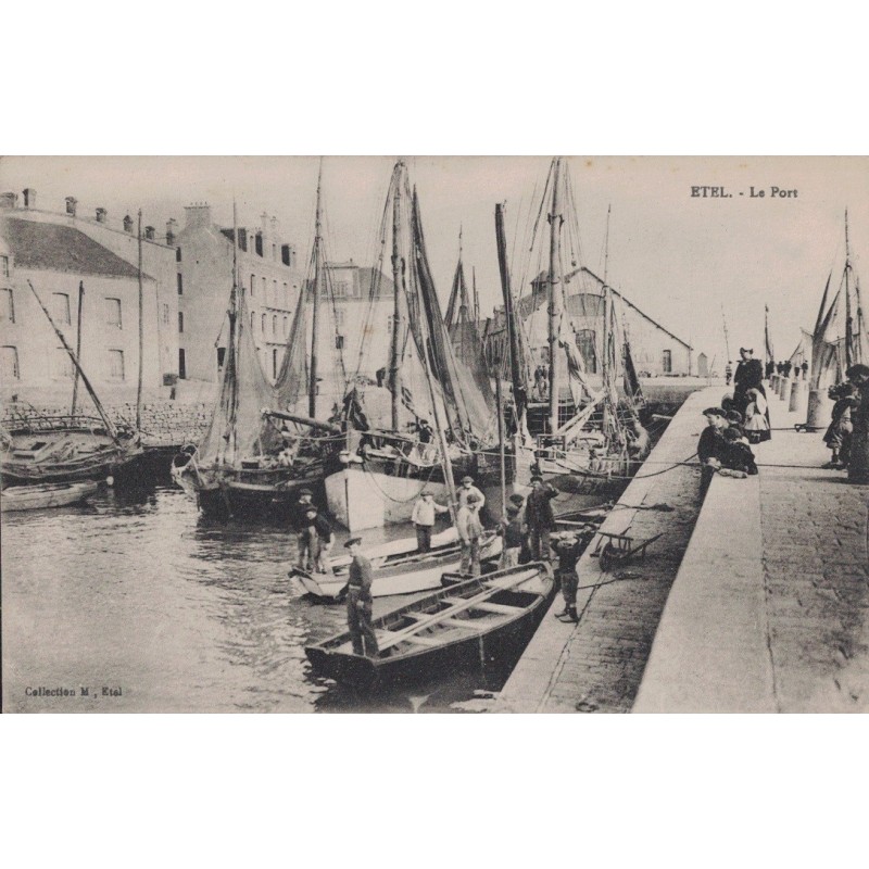 ETEL - LE PORT - CARTE AVEC LONG TEXTE.