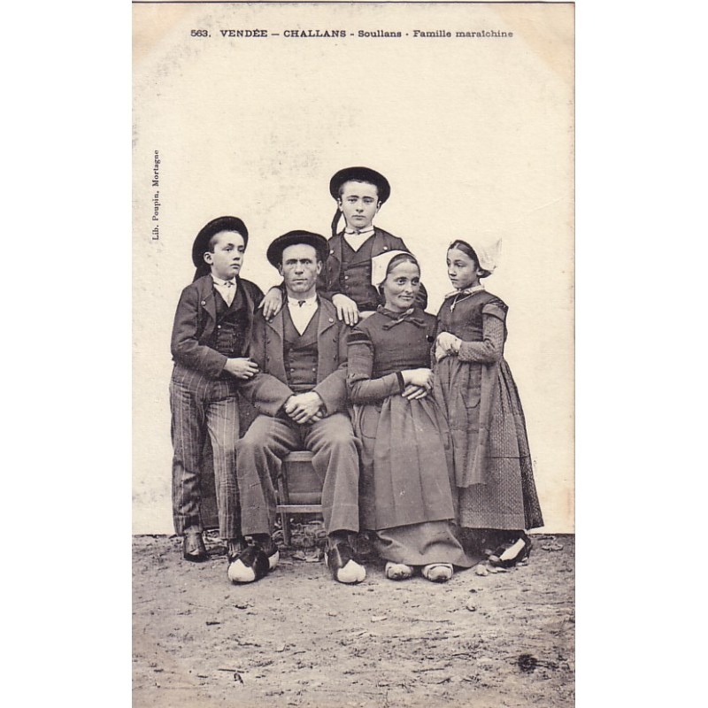 CHALLANS - SOULLANS - FAMILLE MARAICHINE - CARTE NON CIRCULEE.