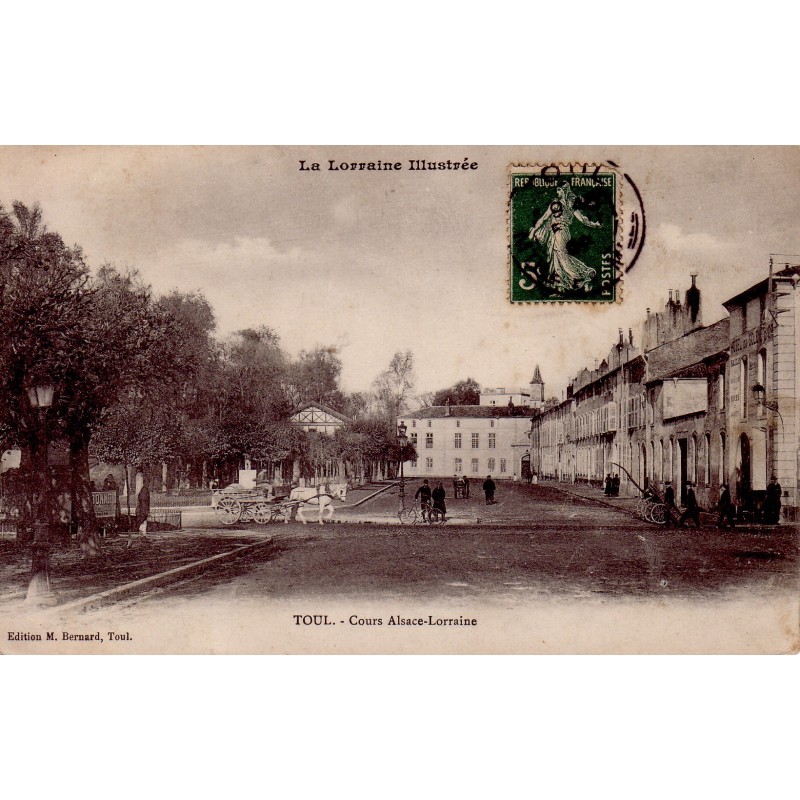 TOUL - COURS ALSACE-LORRAINE - CARTE DATEE DE 1907.