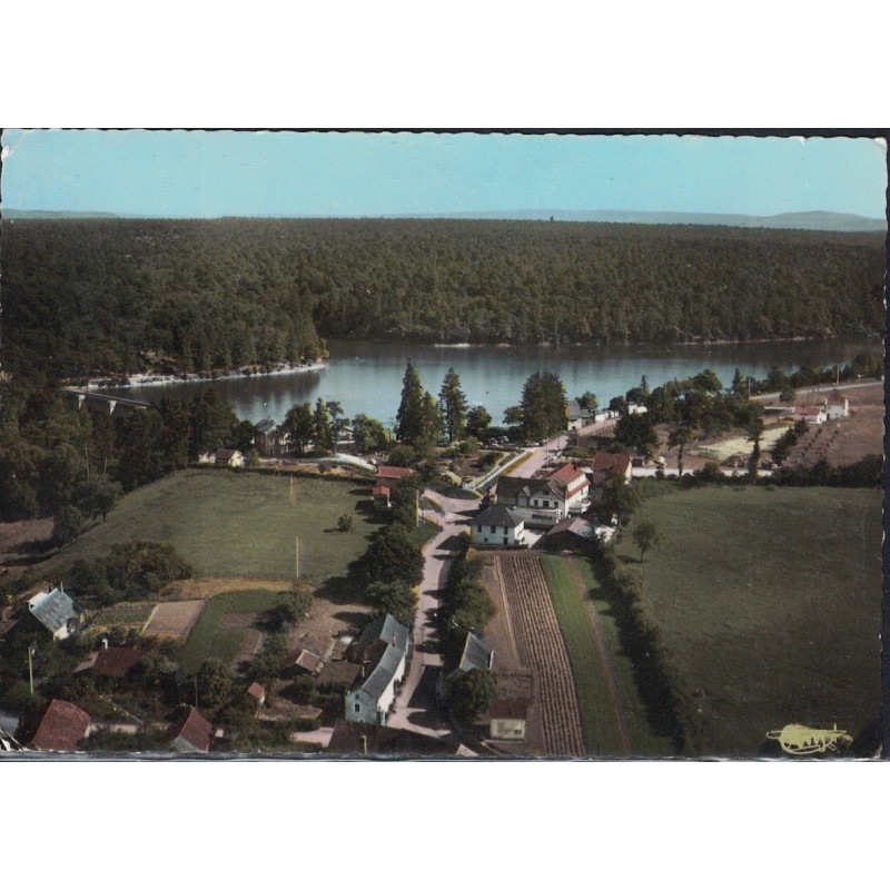 PONT - VUE AERIENNE - PONT ET MASSENE - LE LAC DE PONT - CARTE DATEE DE 1960.