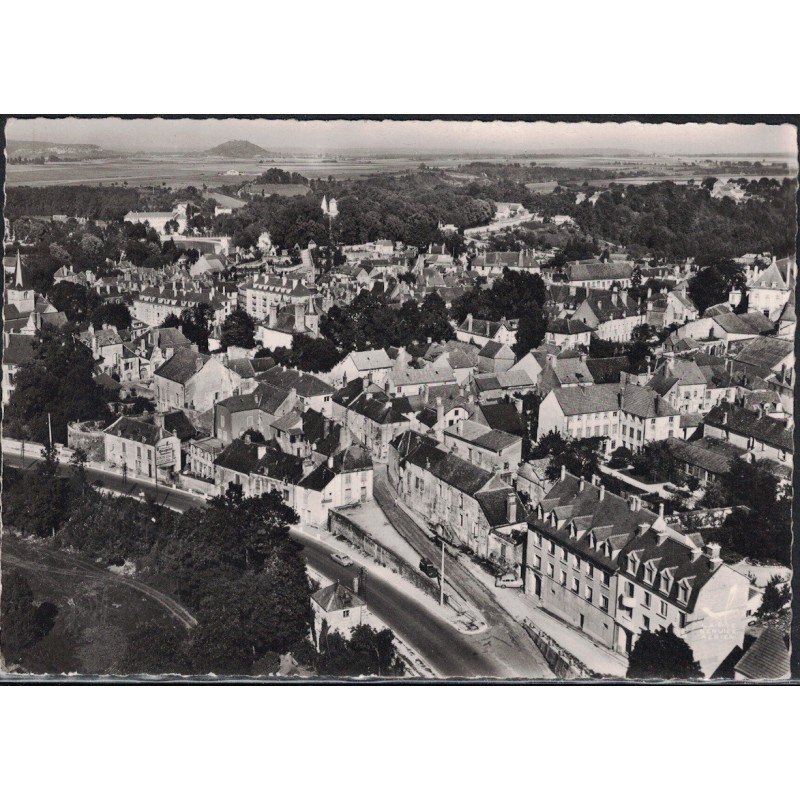 CHATILLON SUR SEINE - VUE GENERALE AERIENNE - ROUTE DE DIJON - CARTE NON CIRCULEE.