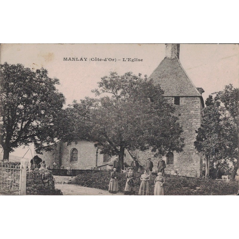 MANLAY - L'EGLISE - ANIMATION - CARTE POSTALE NON CIRCULEE.