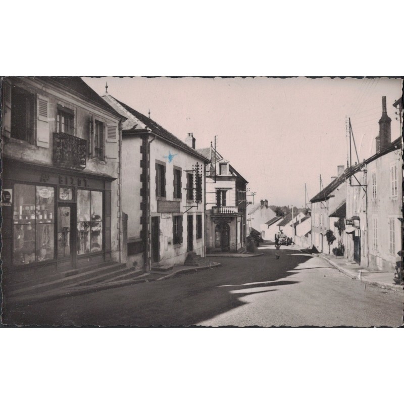 PRECY SOUS THIL -  RUE DE L'EGLISE - CARTE AVEC TEXTE.