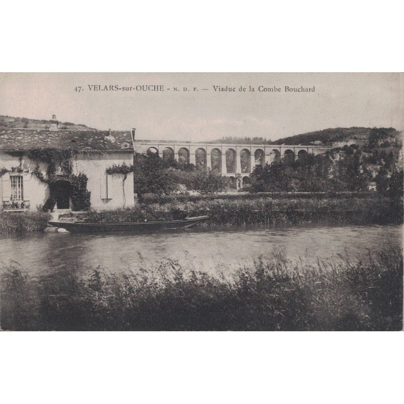 VELARS SUR OUCHE - VIADUC DE LA COMBE BOUCHARD - CARTE DATEE DE 1931.