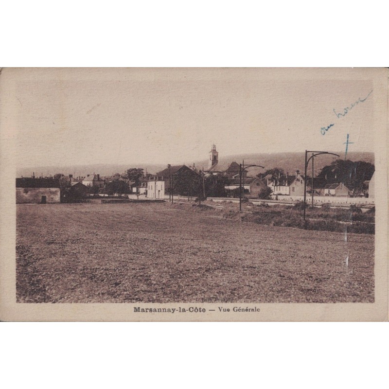 MARSANNAY LA COTE - VUE GENERALE - CARTE DATEE DE 1930.