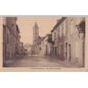 FLEURANCE - RUE CADEOT ET EGLISE - CARTE AVEC TEXTE.