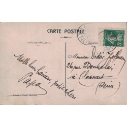 LECTOURE - VUE D'ENSEMBLE ET REMPARTS - SEMEUSE AVEC CACHET TRESOR ET POSTES *212* - CARTE DATEE DE 1913.