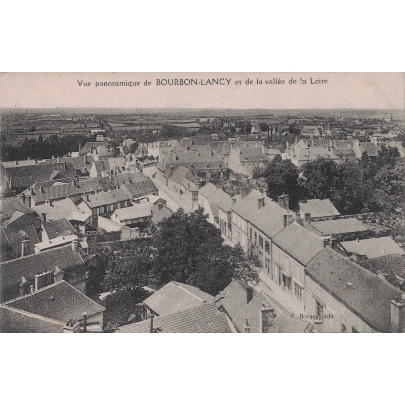 BOURBON LANCY - VUE PANORAMIQUE - CARTE DATEE DE 1918.
