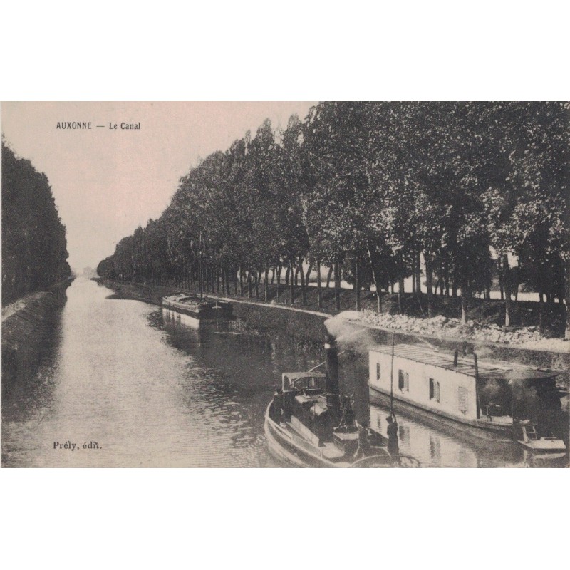 AUXONNE - LE CANAL -  CARTE AVEC TEXTE D'UN MILITAIRE.