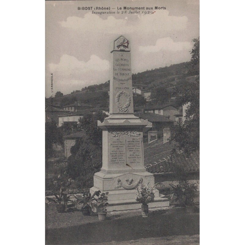 BIBOST - LE MONUMENT AUX MORTS - CARTE NON CIRCULEE.