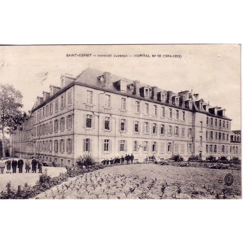 SAINT BRIEUC - NOVICIAT JUVENAT - HOPITAL N°18 - GUERRE 14-18 - CARTE DATEE DE 1918.