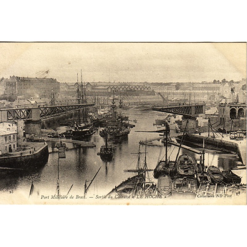 copy of copy of FINISTERE- BREST - CUIRASSE - LEON GAMBETTA - ENTREE DANS LE PORT DE BREST - CARTE DATEE DE 1907.