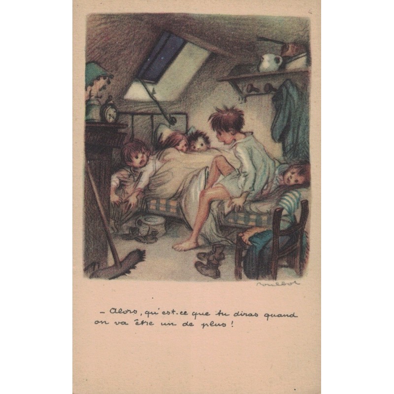 POULBOT - ILLUSTRATEUR - "Alors, qu'est-ce que tu diras quand on va être un de plus " - CARTE NON CIRCULEE.