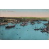 MALTE - GRAND HARBOUR - BATEAUX - CARTE DATEE DE 1914.