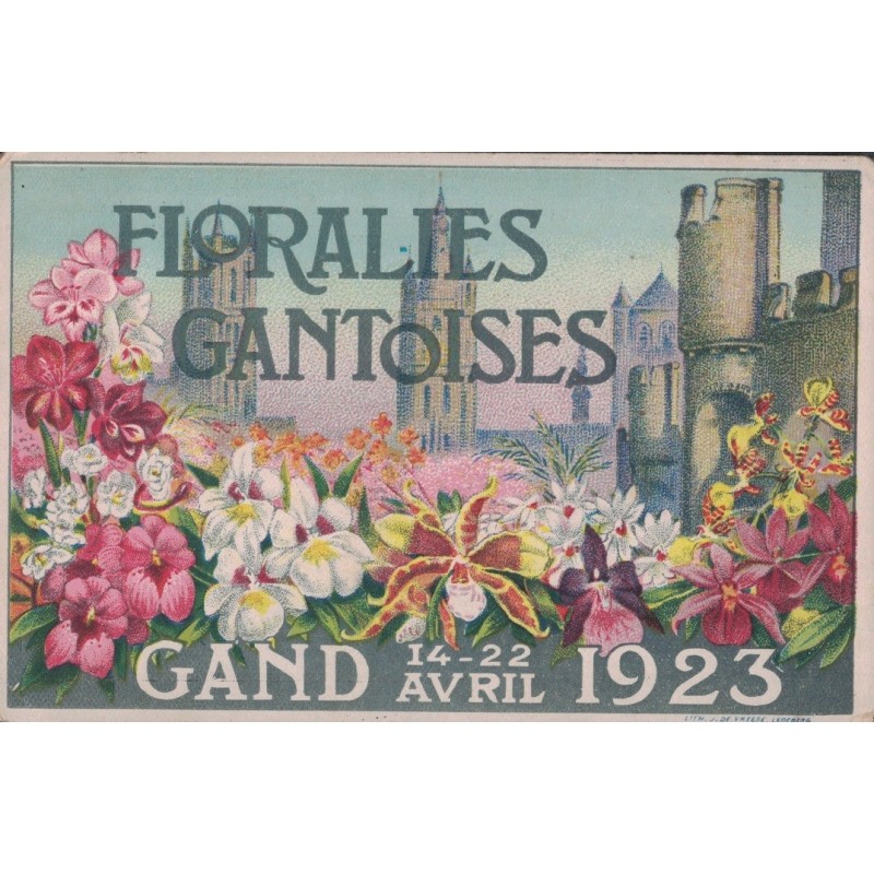 BELGIQUE - GAND - FLORALIES GANTOISES - DU 14 AU 22 AVRIL 1923 - CARTE AVEC TEXTE