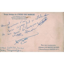 copy of copy of LIMOGES - CAFE RESTAURANT "AUX AILES" ROLAND ROUZET - VERSO NOTE POUR LES CLIENTS.