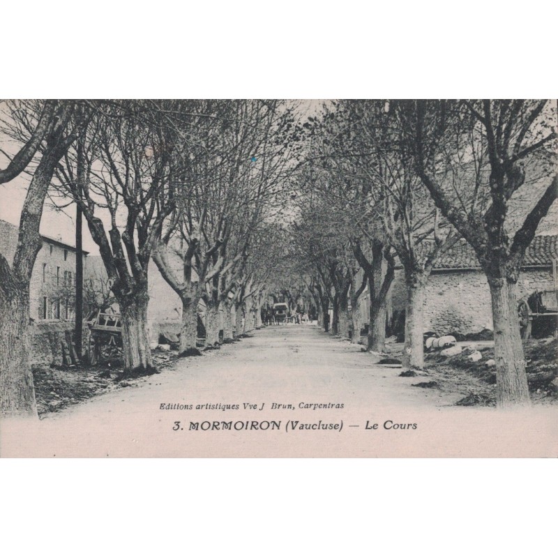 MORMOIRON - LE COURS - CARTE NON CIRCULEE.