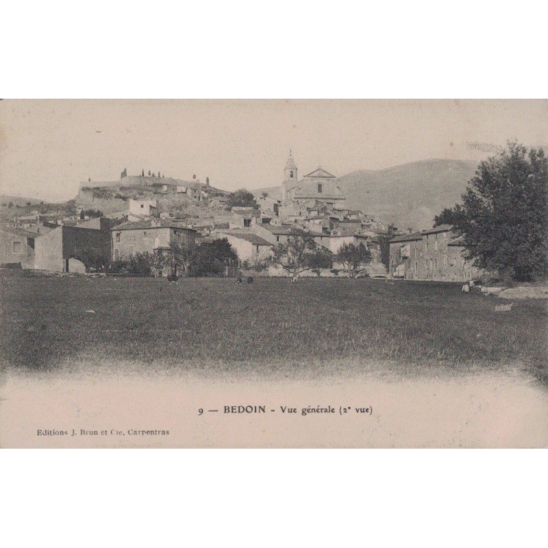 BEDOIN - VUE GENERALE - CARTE DATEE DE 1908.