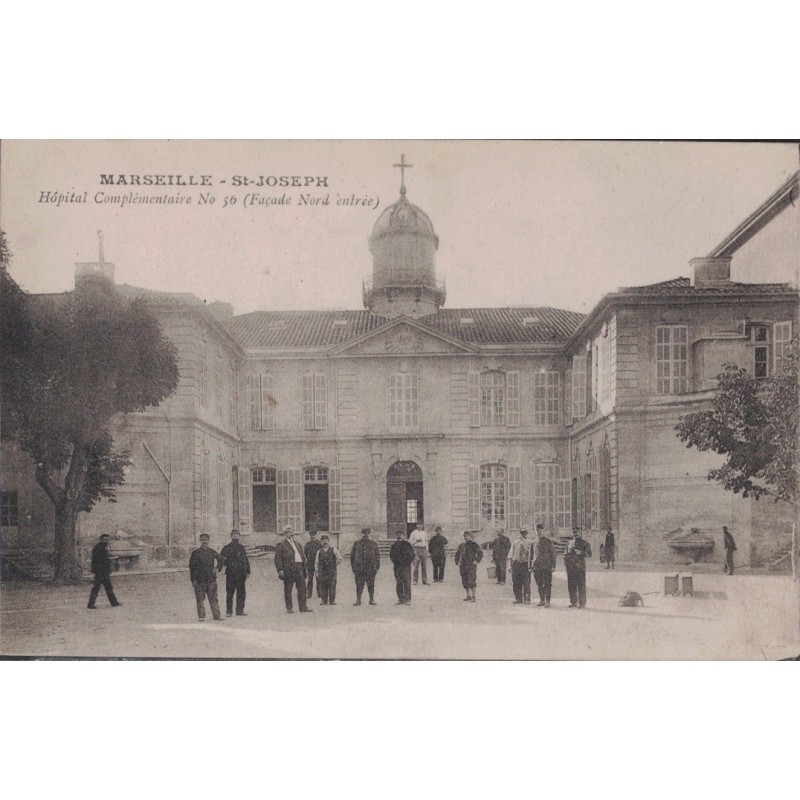 MARSEILLE - ST JOSEPH - HOPITAL  MILITAIRE COMPLEMENTAIRE N°56 - CARTE AVEC TEXTE.