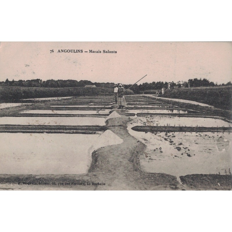 ANGOULINS - MARAIS SALANTS - CARTE DATEE DE 1918.