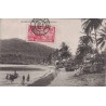 DESHAIES - LA PLAGE - GUADELOUPE - ANIMATION - CARTE POUR LA FRANCE DATEE DE 1908.