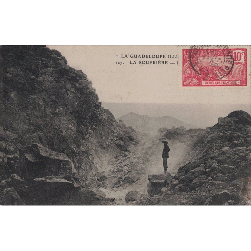 LA SOUFRIERE - LE VOLCAN - CARTE POUR LA FRANCE NON CIRCULEE.