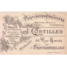 FONTAINEBLEAU - PARFUMERIE PARISIENNE -  J.COSTILLES - 28 RUE GRANDE - CARTE PUB NON POSTALE FORMAT 12,5x8cm.